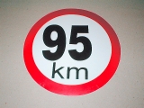Označenie rýchlosti 95 km/h reflexné