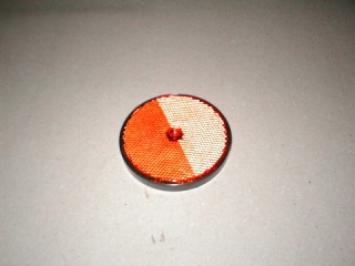 Odrazka oranžová 80 s dierou