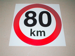 Označenie rýchlosti 80 km/h reflexné